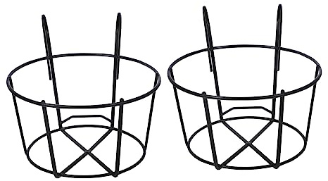 Healeved Supporto Per Vaso Da Fiori Appeso in Ferro Artistico Per Balcone E Ringhiera Portavaso Sospeso Per Bonsai E Piante Ideale Per Casa Ufficio Giardino Dimensioni 8X8X6.7 Pollici