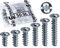 Stahlia Euroschrauben 6,3 x 24mm Linsenkopfschrauben (50 Stück) Stahl verzinkt Holzschrauben Schrauben Set Schubladenschienen Scharniere Möbelverbinder Möbelschrauben
