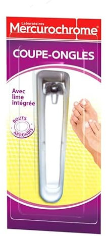 Mercurochrome Coupe-Ongles avec Lime Intégrée - La solution de Premiers Secours pour une Hygiène et une Beauté impeccable - L'Unité