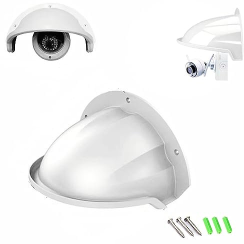 BeElion Universal Sun Rain Shade Surveillance Camera Shield Protection Cover for Nest/Ring/Dome/Bullert Outdoor CCTV Security Camera Protector (White)