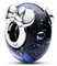 PHCLASY Mouse Blue Murano Glass Charm Kompatibel for Armband und Halskette 925 Sterling Silber Bead Charm Christmas Charms für Damen