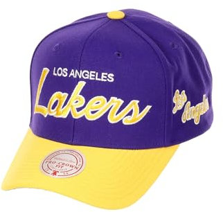 Mitchell & Ness Snapback Cap NBA Team Script 2.0 Los Angeles Lakers Purple/Yellow