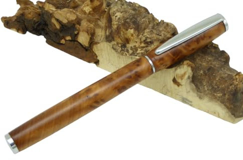 Füller oder Rollerball handgemacht | Edelholz | Modell „Hamburg“ | Lasergravur möglich | handgedrechselt | hochwertiges Unikat | tolle Geschenkidee (Thuja Maser)