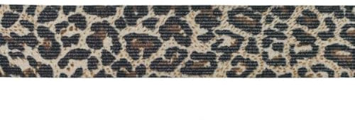 Die Stofftante Gummiband | Lurex | Tierprint | 35mm breit | Preis gilt für 1 m | Meterware (Jaguar)