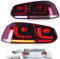 VLAND Rückleuchten für Golf 6 MK6 TSI GTI GTD R 2008-2013, rücklichter mit sequenzieller Anzeige, Mit E-Prüfzeichen(Rot)
