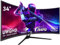 Gawfolk Écran PC Ultra Large 34 Pouces 1500R incurvé 144Hz Gaming Computer Moniteur,21:9 UWQHD(3440x1440),Adaptive Sync，HDR，178 ° Angle Vue，DisplayPort、HDMI，VESA 75 * 75MM-Noir