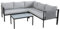 Dynamic24 Garten Sitzgruppe Gartenlounge Couch Sofa Tisch Gartenmöbel Essgruppe