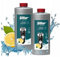 Sillar Scherkopfreiniger Nachfüllflüssigkeit 1L – Zitronen - Kompatibel mit Braun CCR Serie 3, 5, 7, 9,Clean&Renew - Reinigungslösung für Rasierköpfe - Maximale Hygiene und Effizienz - 2 Stücke