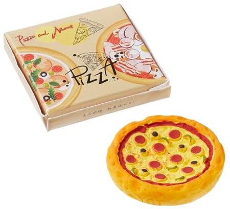HobbyFun Miniatur Pizza 2,9cm Handgemachte Leckere für Dekoration Basteln Mini