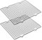 Cake Cooling Rack, 2 Pack Non Stick Wire Rack Baking Tray Cooling Racks Pizza Rack Kitchen Baking Accessories for Muffin, Pizza and Grilling, Compatible with Bakeware Oven Tray