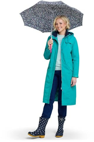 Chums Ladies Fleece Lined Waterproof Fabric Jacket 44 Inches Green 24