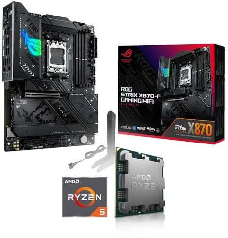 Aufrüst-Kit Bundle Ryzen 5 7600 6X 3.8 GHz Prozessor, 8 GB DDR5, ASUS ROG Strix X870-F Gaming WiFi Mainboard (zusammengebaut inkl. Bios Update + Funktionskontrolle)