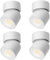 Aisilan 4er Weiß Deckenstrahler LED Dimmbar, 9W 360° Schwenkbar Deckenlampe Spots Modern Warmweiß Drehbar Deckenleuchte Strahler für Schlafzimmer Wohnzimmer