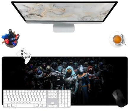 Générique Destiny 2 Gaming Waterproof Keyboard Mouse Mat 800 x 300 x 3 mm and Rubber Base Non-Slip Textured Surface