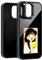 QSM E-Ink Bracket Phone Case for iPhone 13-15 Series,Photo Customiza NFC Ink Case Instantly Display Photos On Ink Screen Back Personalize Your Phone (Black, for iPhone 15Pro(with Bracket))