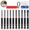 KASAFE Set di 10 punte per cacciavite Torx da 50 mm, set di punte magnetiche a stella con T10 T15 T20 T25 T27 T30 T40