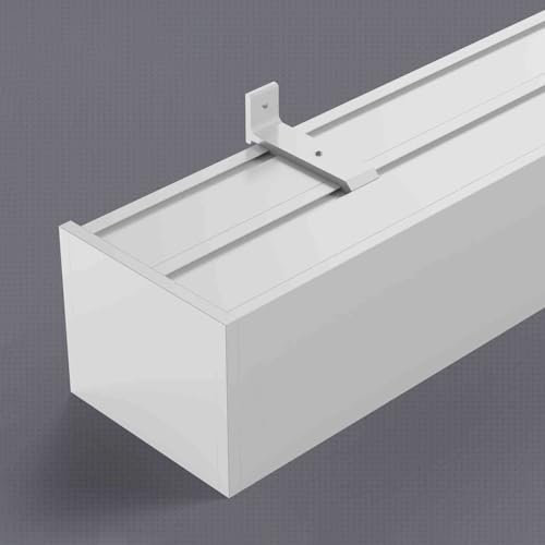 Binario Tenda Soffitto Manto per Tende con Doppio Binario, Mantovane in Alluminio per Montaggio a Parete/ Soffitto, Binario per Tende Doppio con Rulli, Pannello Decorativo per La Casa(Wall Mounted,1.2