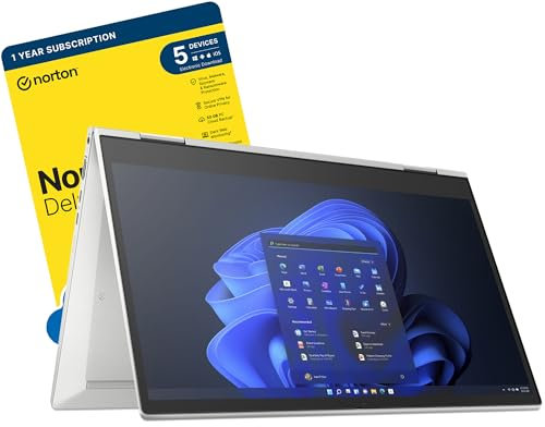 HP EliteBook x360 830 G8 (Intel Core i7-1165G7, 64 GB RAM, 2 TB SSD, 13.3 Hybrid (2-in-1) Touchscreen, Wi-Fi 6E, Windows 11 Pro) includes Stylus, Free Norton 360 Deluxe Antivirus Software