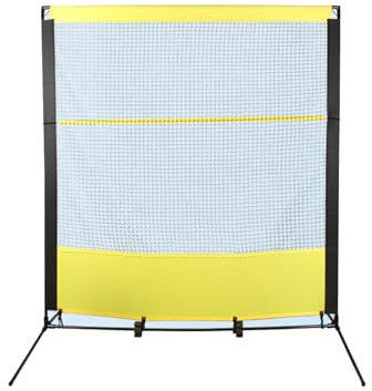 Tragbarer Rebounder-Trainer für Tennis, Pickleball, Baseball, Softbälle, Lacrosse und Hockey – Solo-Übungsnetz mit stabiler Basis