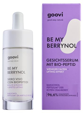 GOOVI Be My Berrynol Face Serum | Anti-Aging Gesichtsserum mit Biopeptiden, Für mehr Straffheit, Feuchtigkeit & Strahlkraft, 30ml