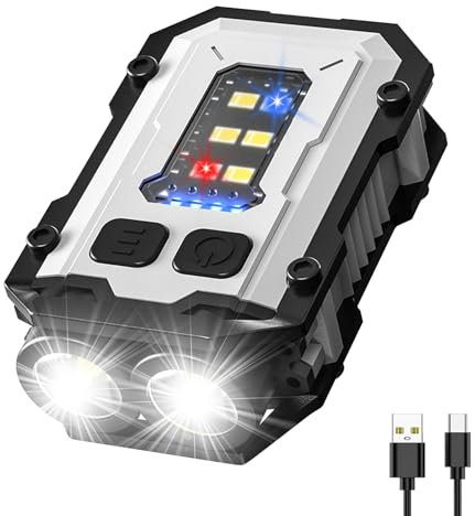 Siuyiu EDC Torch, 8 Modes Mini Torches with Pocket Keychain, 200 Lumens USB-C Rechargeable LED Torch, Tail Magnet, IPx4 Waterproof Flashlight for Camping, Outdoor, and Emergency