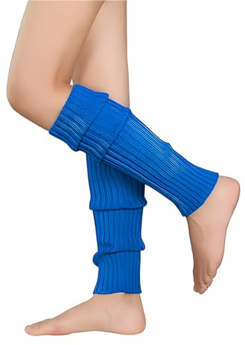 VONJUMA Jambières Pour Femme Chauffe Jambes Jambières Pour Enfants Costume De Ballet Pour Fille Jambières Tendance D'Hiver Chauffe-Jambes Vintage Bleu