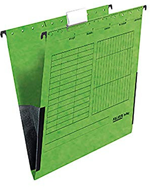 FALKEN HAENGETASCHE GRUEN A4 LEINENFROSCH KARTON 25 TASCHEN, 80004435