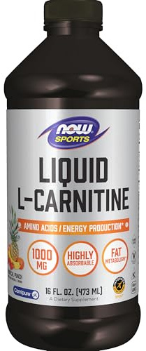 NOW Foods Liquid L-Carnitine, 1000mg Tropical Punch - 473 ml.