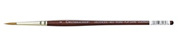 Grumbacher Goldenedge Golden Toray Round Watercolor Brush, Synthetic Bristles, Size 4 (4620.4)