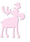 Ursus 19460078 - Motivlocher Elch 2, jumbo, ca. 76,2 mm, rosa