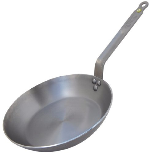 de Buyer Eisenpfanne Mineral B Element (Durchmesser oben/ Boden/ Höhe/ Kilogramm: 28 cm / 21,5 cm / 4 cm / 2,15 kg)