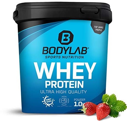 Bodylab24 Whey Protein Pulver, Erdbeer, 1kg