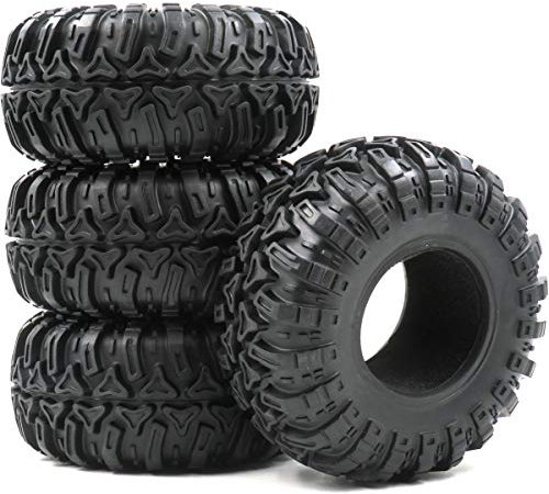 4Stk RC 2.2 Rock Crawler Mud Reifen Höhe 130mm & Schaum für 2.2 Beadlock Felgen