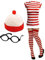 Damen Herren Wo Ist Nerdgeek-Brille Abendkleid Fresher Kostüm Book Day 3 & 4 Piece Set