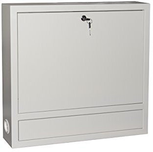 Link armadio a muro per notebook LKLAP01 con chiusura a chiave in metallo resistente con accesso cavi strategico e cinghie di fissaggio dimensioni compatte 58x54x13 cm unità 1 pezzo