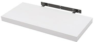 WOLTU Wandregal Wandboard Bücherregal Regale für Deko Wandablagen aus MDF Holz,Hängeregal Weiss,30x22.9x3.8cm,RG9371ws