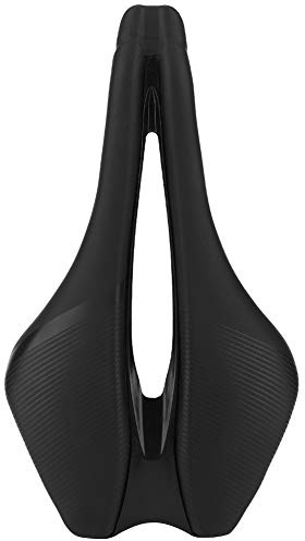 MAGT Fahrradsattel, EC90 Universal Fahrradsitz Stoßdämpfung Atmungsaktiver Fahrrad Sattel Fahrradzubehör für Mountainbike Rennrad Schwarz