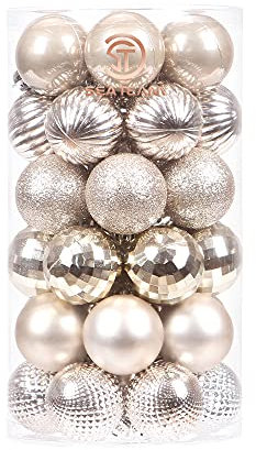 Sea Team 41ct infrangibile Ornamento Natalizio per Decorare l’Albero Natale, col Filo da Appendere Senza Glitter Paillettes, è Decorazione Ideale per la Festa,Cerimonia e Party.(40mm)