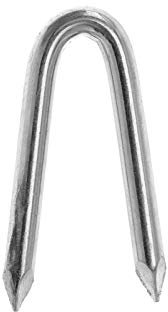 Grapas de acero, galvanizadas, grapas, clavos galvanizados, clavos de acero (200 piezas - 2,5 x 25 mm)