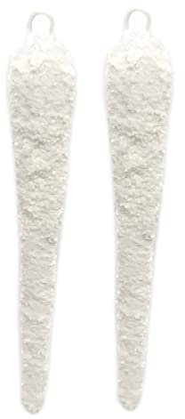 DARO DEKO Eiszapfen mit Schnee - 2 Stück