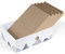 Conlun 5 Unidades Rascador para Gatos con Caja, Rascador Gato Grande Reversible, Doble Cara, Agujeros Interactivos, Antisuciedad, Protector de Muebles (Grande, Blanco)