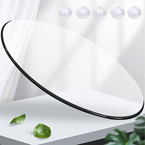 KDLKCT6 Runde Tischplatte Aus Gehärtetem Glas 35 45 55 65 75 80 cm, Tisch Glasplatte Ersatzteil, Transparent, Flach Und Glatt, Einfach Zu Säubern, Hohe Härte - Geeignet, Clear