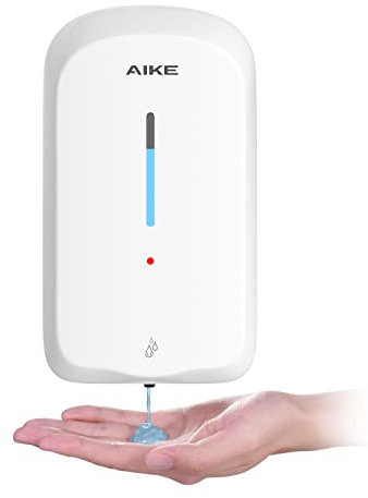 AIKE Dispenser Sapone Automatico da Parete, 1000ml Dispenser Sapone Muro per Uso Commerciale, Dispenser Sapone Liquido per Lavaggio a Mano per WC con Due Metodi di Alimentazione