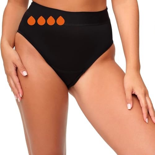 snuggs® HUGGER | Periodenunterwäsche für extra starke Blutung | Dünne und saugstarke Menstruationsunterwäsche | Made in EU | Recyceltes Nylon | Nachhaltige Alternative zu Tampons und Binden | XL