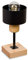alfalux Schwarze Nachttischlampe Tischlampe für Schlafzimmer Tischleuchte aus Holz und Metall für Wohnzimmer Kinderzimmer Schlafzimmerlampe TI-SC10x10BU (Schwarz)