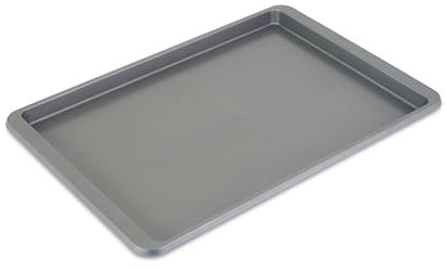 KitchenAid 13x18in Nonstick Aluminized Steel Baking Sheet, Contour Silver