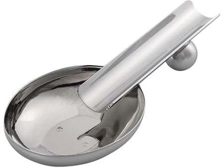 Zigarren Aschenbecher Tragbare Reise Zigarre Aschenbecher Kreative Edelstahl Löffel Aschenbecher für Geschenk Home Office (Silber)