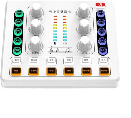 PETSTIBLE Carte son de streaming en direct, carte son externe M8, mixeur sans fil, audio, diffusion en direct, podcast