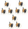 VILLCASE 3 Sätze Katzenrolle Zahnseide Spulen Cartoon-Katze-Fadenhalter Kabelclip Draht Seilhalter aus Holz Kabelhalter Multifunktion Kabeltrommel Zubehör schmücken hölzern