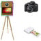WideMeet Tragbare Kamera Photo Booth mit 15,6 Zoll Touchscreen Selfie Photobooth DSLR Photo Booth Maschine für Hochzeiten Partys Veranstaltungen (Holzmaserung Farbe, komplettes Set)